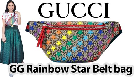 Gucci Kids Children's GG Rainbow Star Belt Bag 